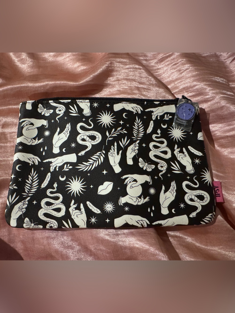 ipsy Black & White Mystical Accessory Pouch